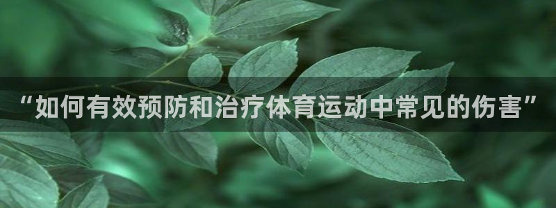 “如何有效预防和治疗体育运动中常见的伤害”
