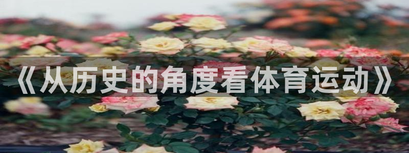 《从历史的角度看体育运动》