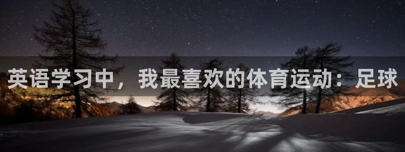 英语学习中，我最喜欢的体育运动：足球
